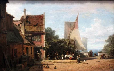 Antiga, taverna, perto, starnberger, ver